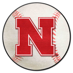 Nebraska Cornhuskers Baseball Rug - 27in. Diameter - Nebraska