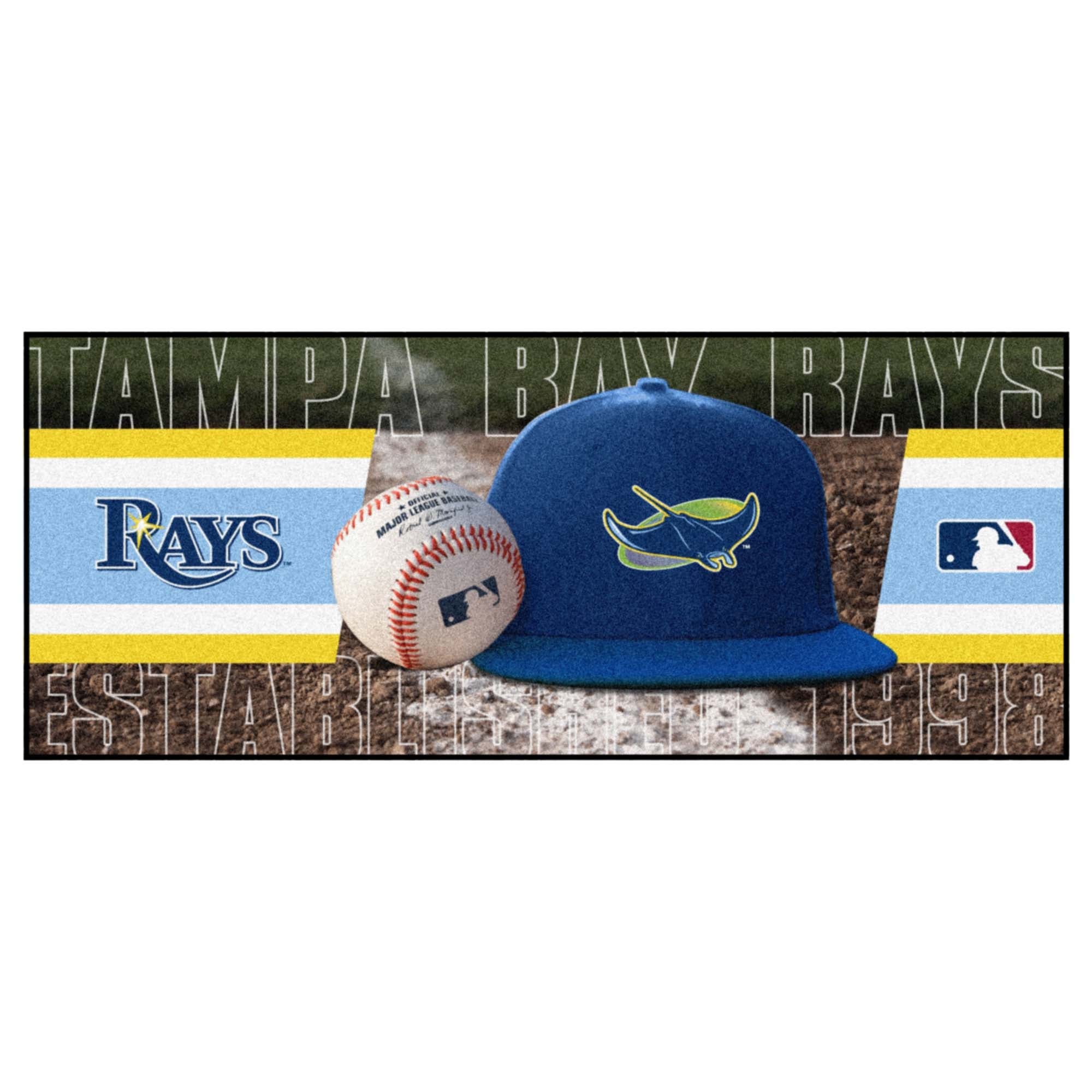 Tampa Bay Rays Baseball Runner Rug - 30in. x 72in.