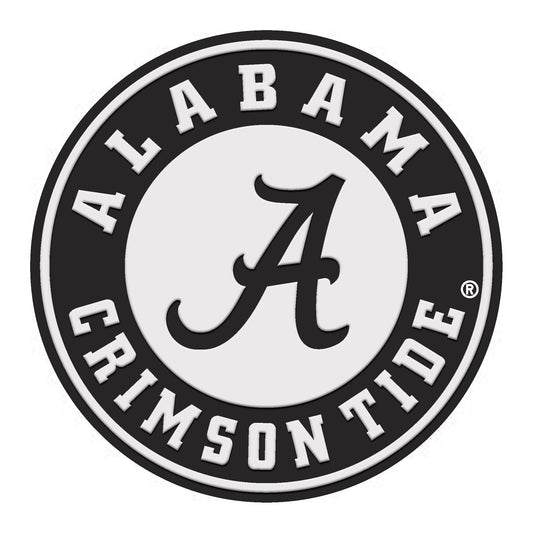 Alabama Crimson Tide 3D Chrome Metal Emblem - Round Logo