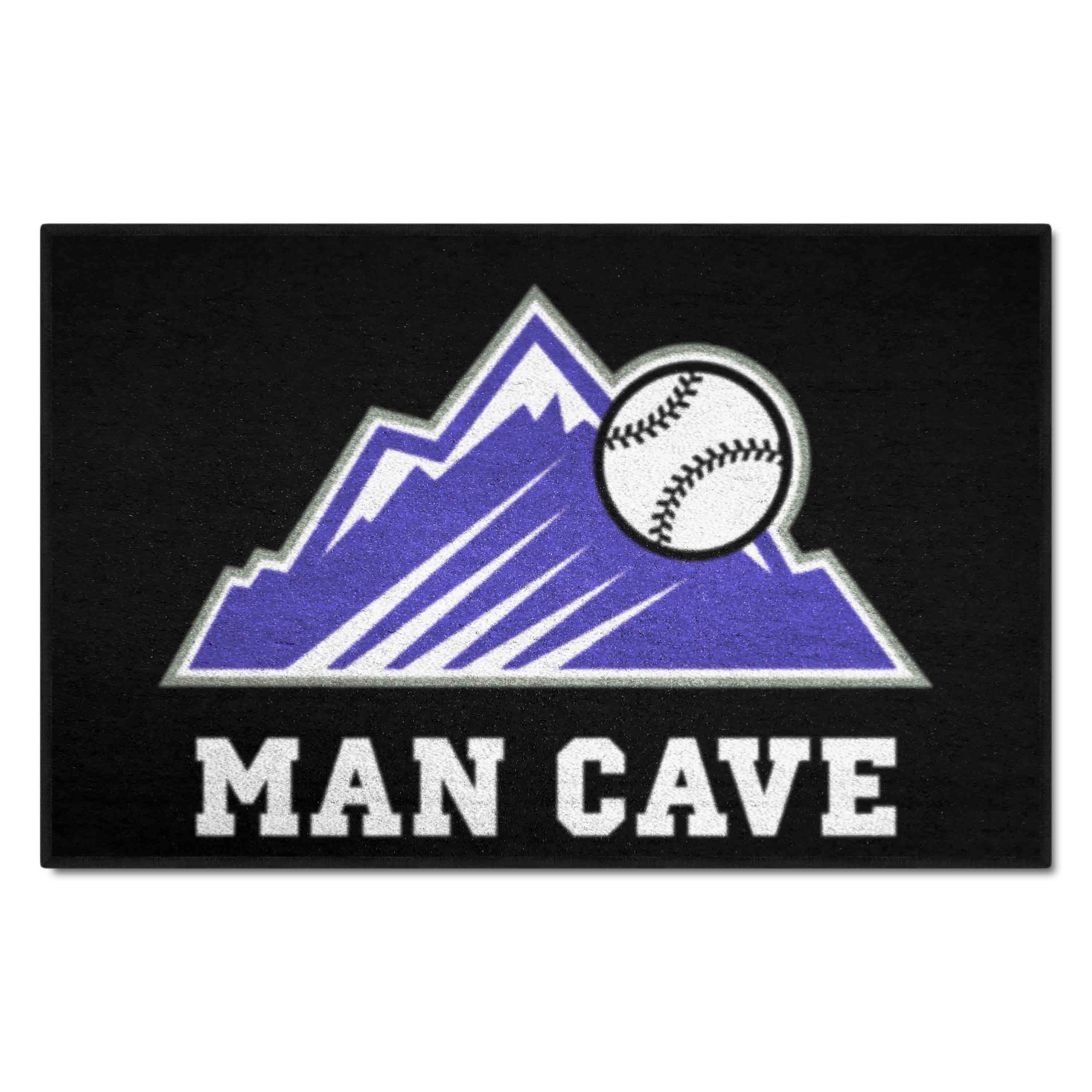 Colorado Rockies Man Cave Starter Mat Accent Rug - 19in. x 30in. - Colorado Rockies