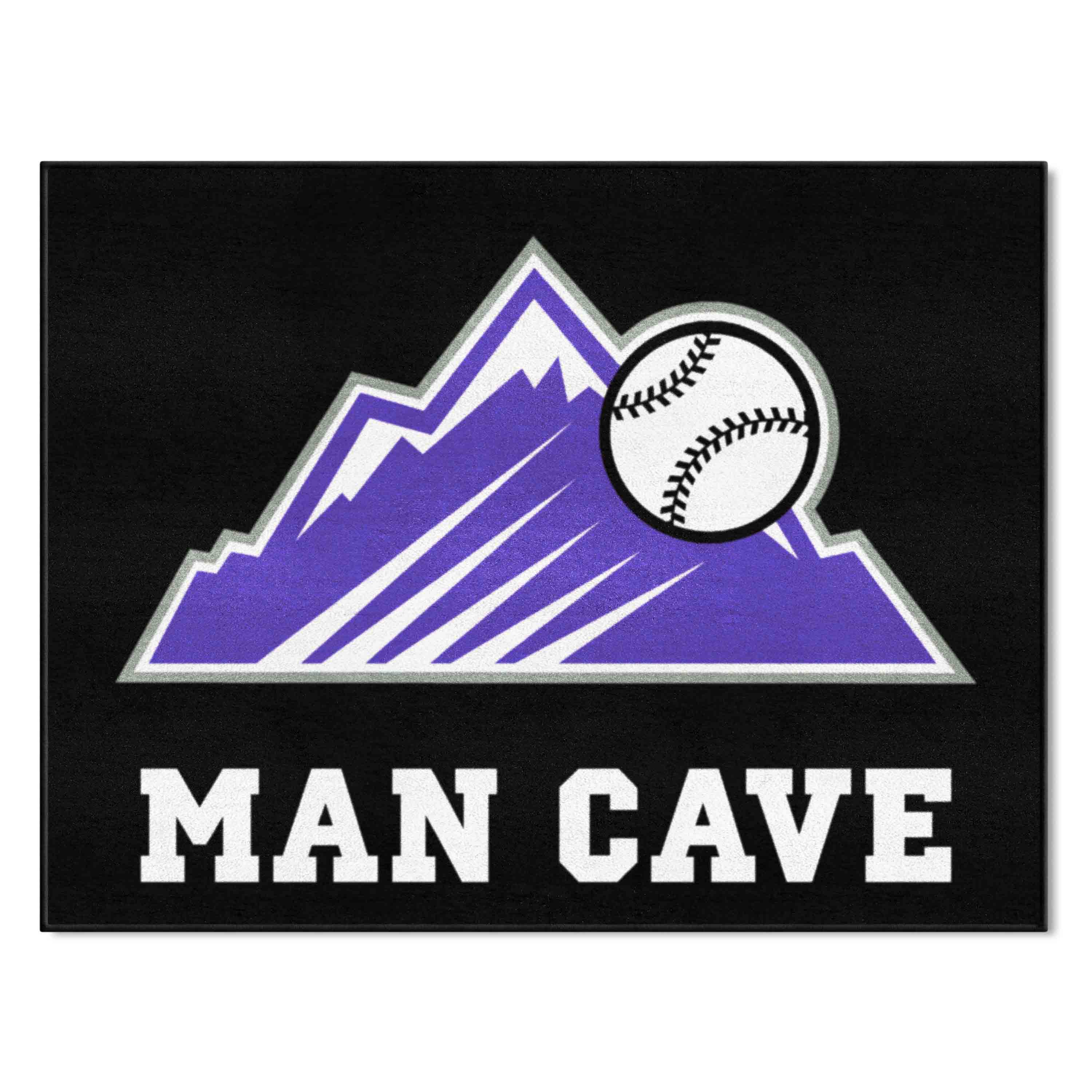 Colorado Rockies Man Cave All-Star Rug - 34 in. x 42.5 in. - Colorado Rockies