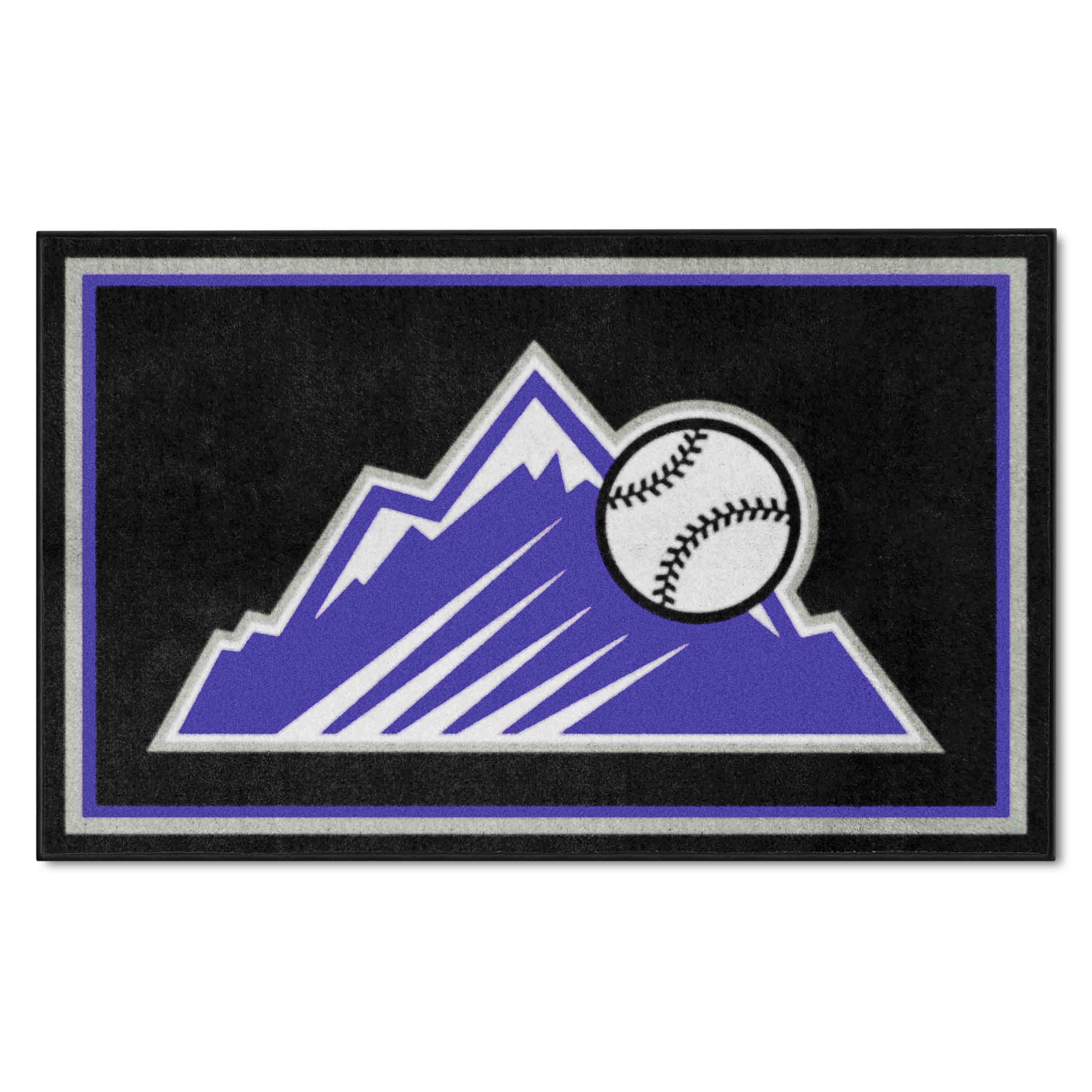 Colorado Rockies 4ft. x 6ft. Plush Area Rug - Colorado Rockies