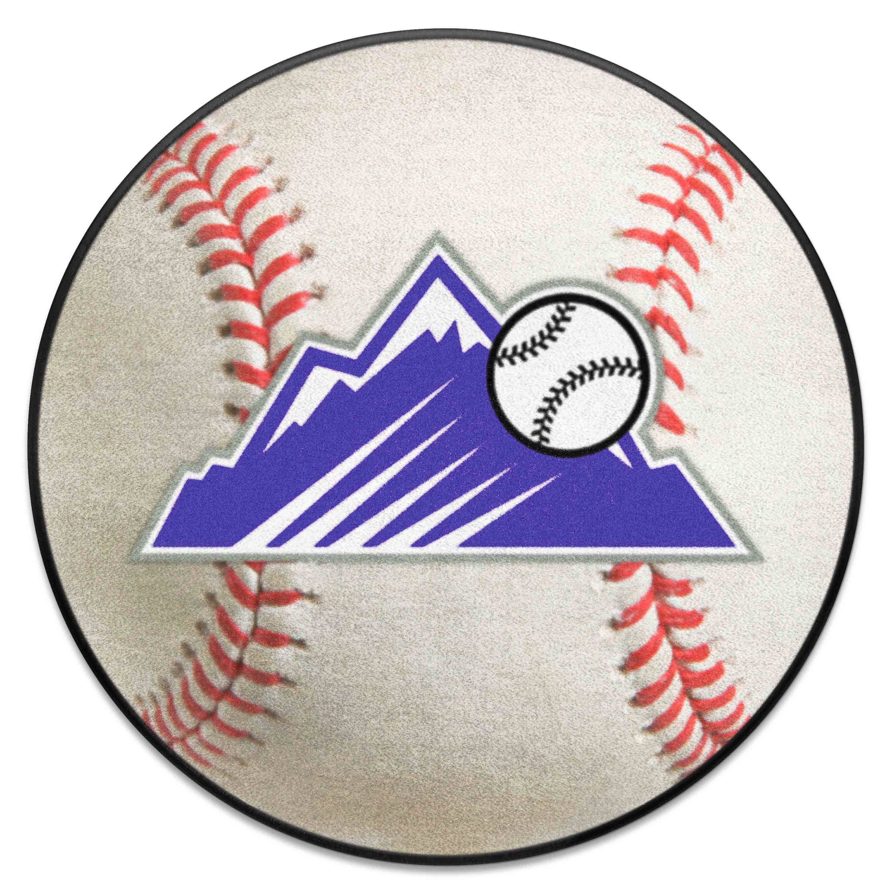 Colorado Rockies Baseball Rug - 27in. Diameter - Colorado Rockies