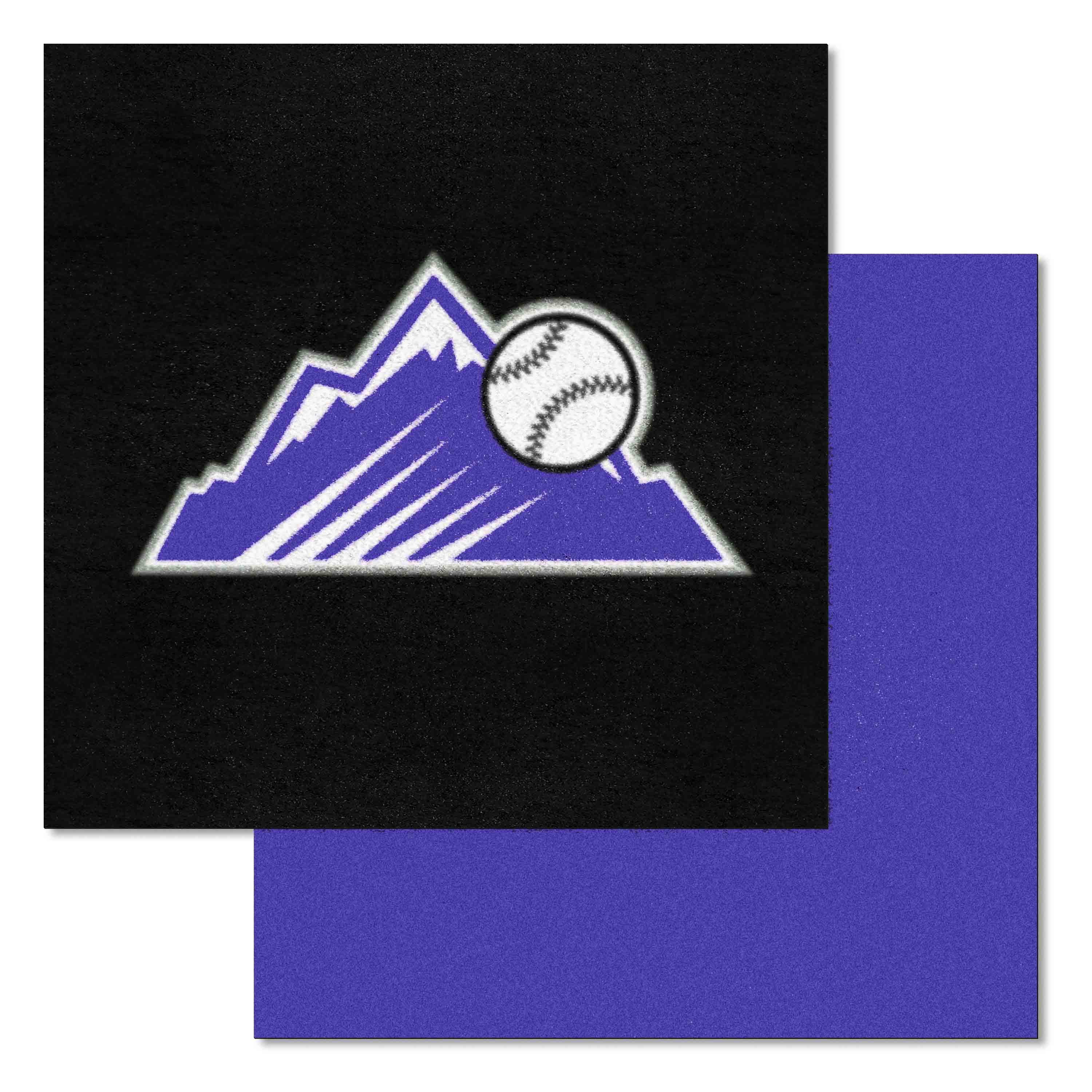 Colorado Rockies Alternate Logo Team Carpet Tiles - 45 Sq Ft.