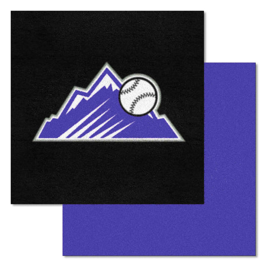 Colorado Rockies Alternate Logo Team Carpet Tiles - 45 Sq Ft. - Colorado Rockies