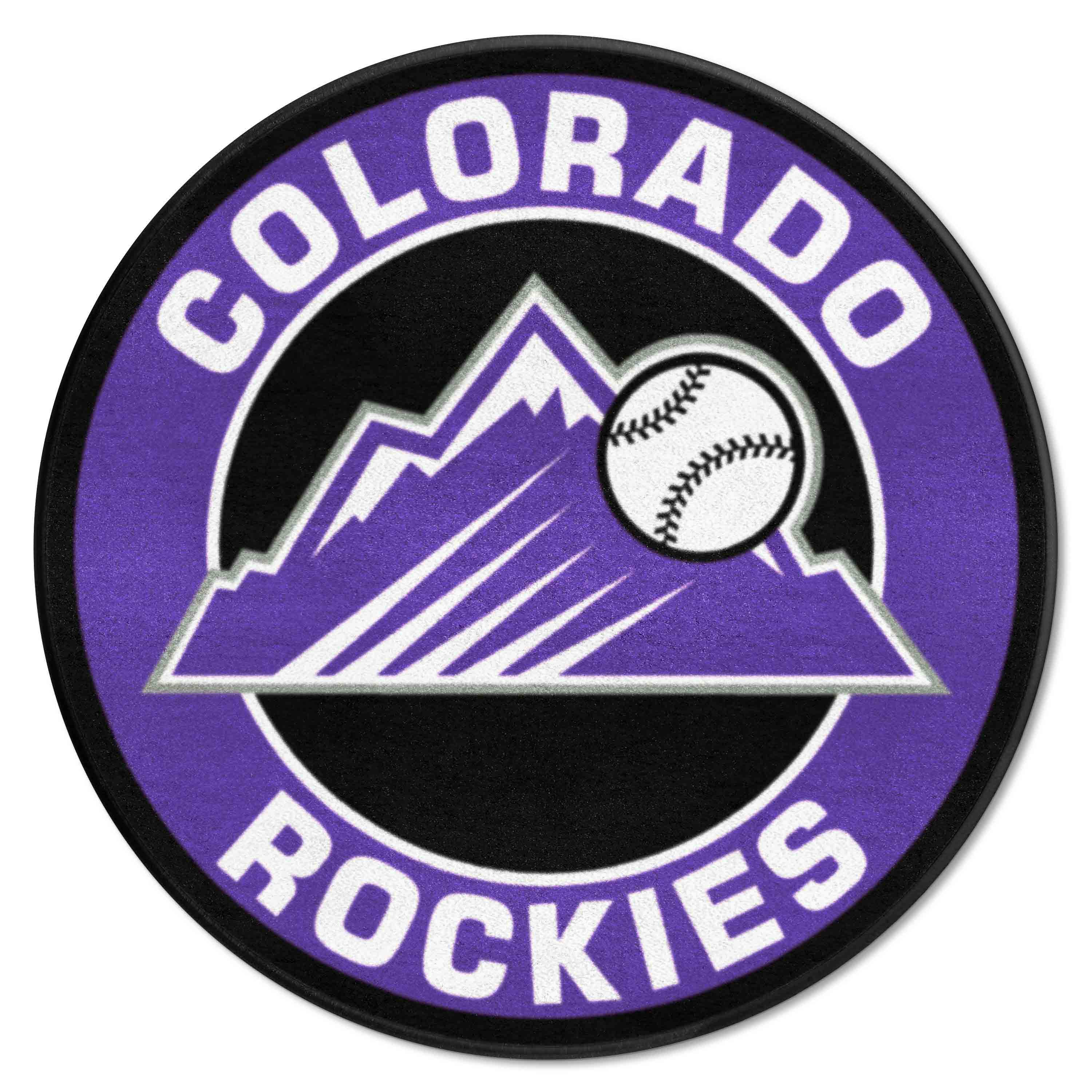 Colorado Rockies Roundel Rug - 27in. Diameter