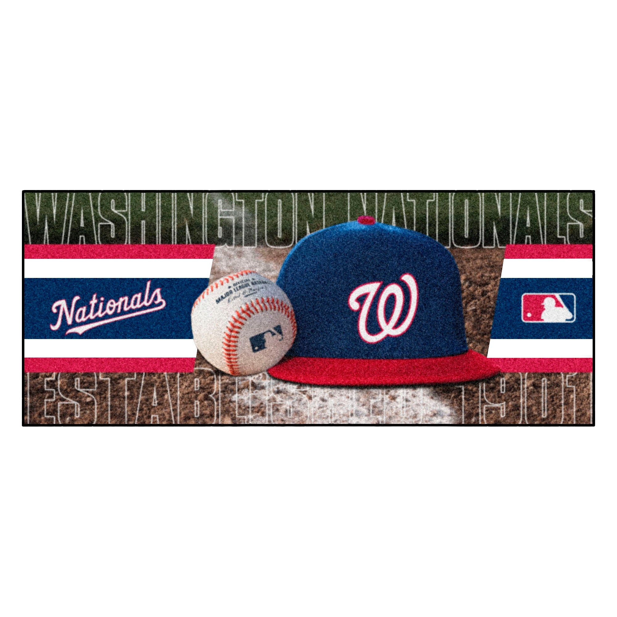 Washington Nationals Baseball Runner Rug - 30in. x 72in.