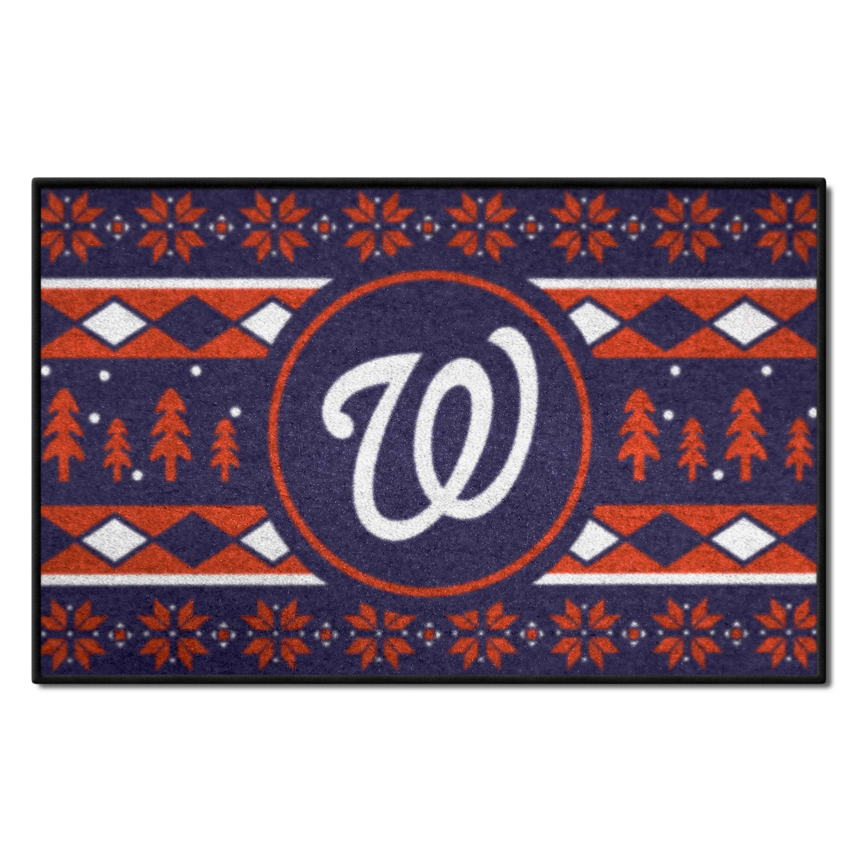 Washington Nationals Holiday Sweater Starter Mat Accent Rug - 19in. x 30in.