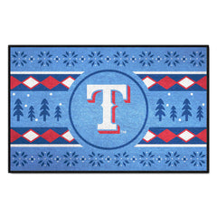 Texas Rangers Holiday Sweater Starter Mat Accent Rug - 19in. x 30in.