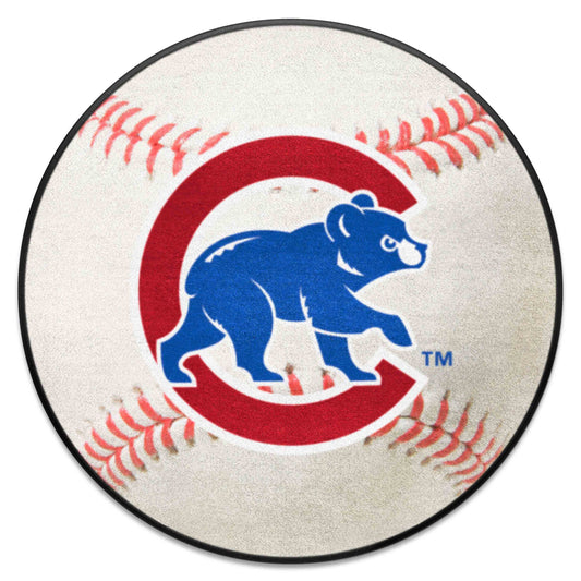 Chicago Cubs Baseball Rug - 27in. Diameter - Chicago Cubs