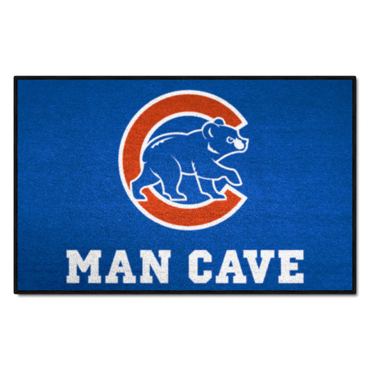 Chicago Cubs Man Cave Starter Mat Accent Rug - 19in. x 30in. - Chicago Cubs