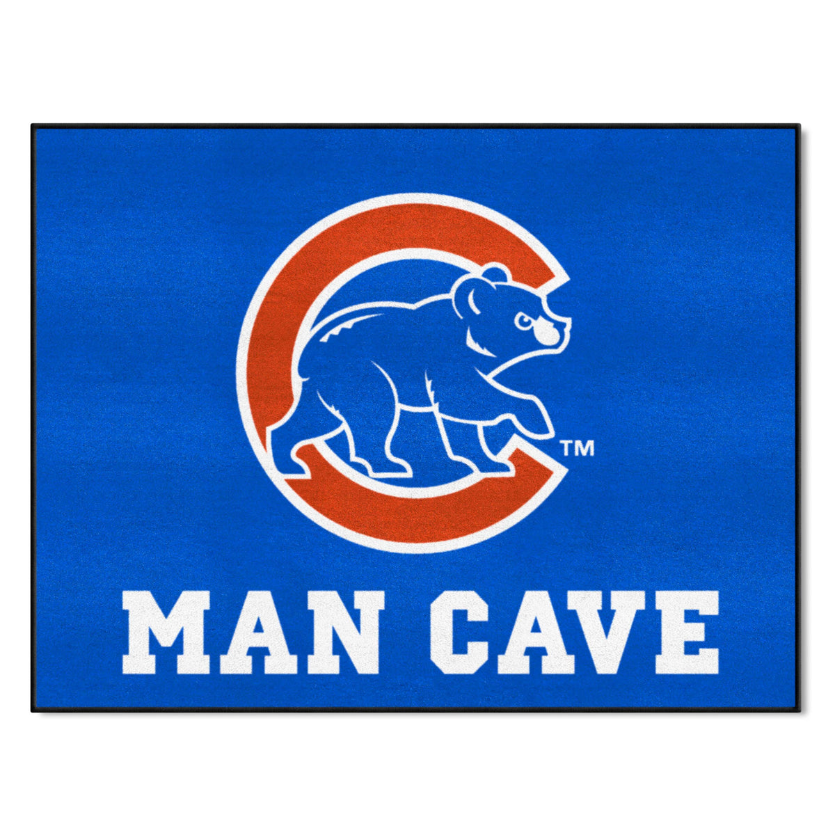 Chicago Cubs Man Cave All-Star Rug - 34 in. x 42.5 in. - Chicago Cubs