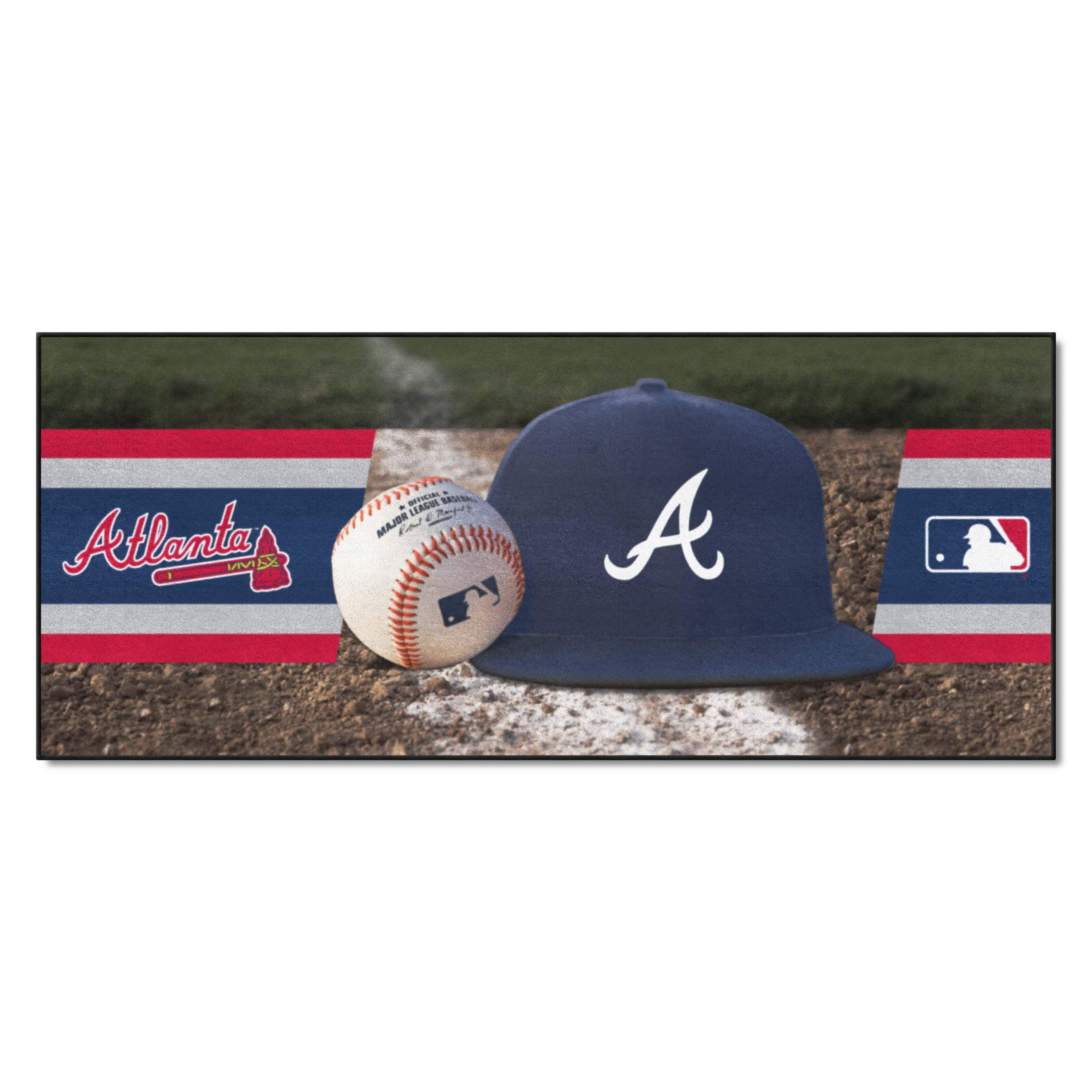 Atlanta Braves Baseball Runner Rug - 30in. x 72in. - Atlanta Braves