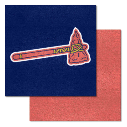 Atlanta Braves "Braves" Logo Team Carpet Tiles - 45 Sq Ft.