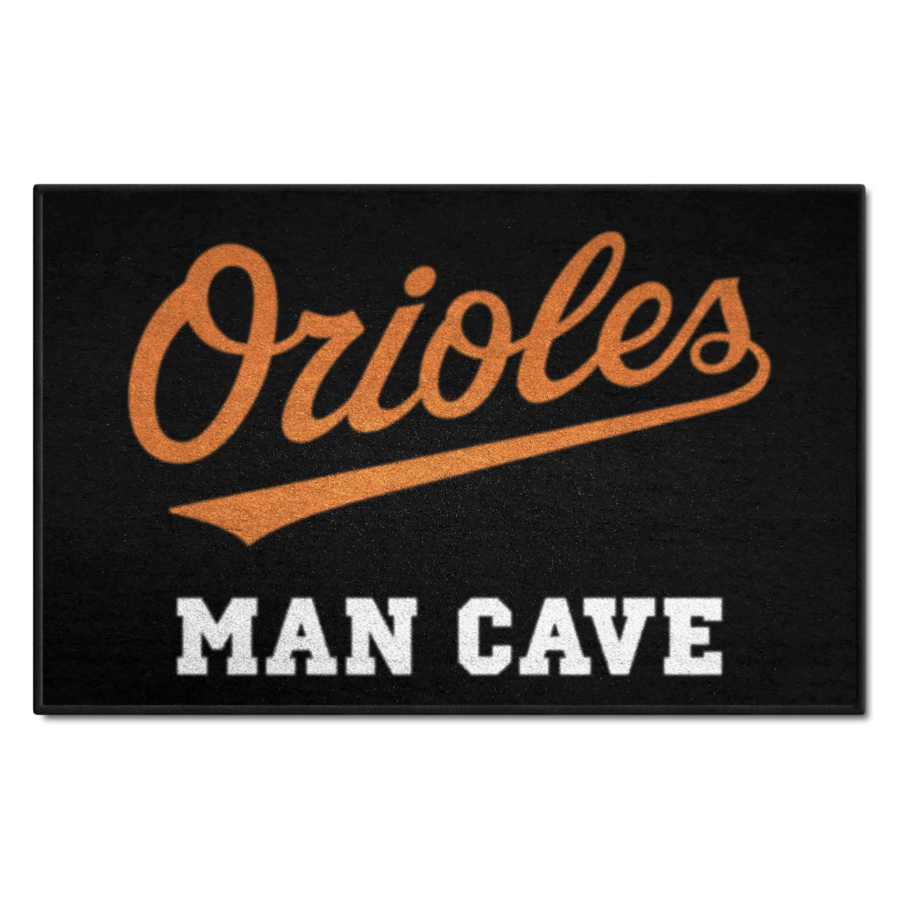 Baltimore Orioles Man Cave Starter Mat Accent Rug - 19in. x 30in. "Orioles" Logo - Baltimore Orioles