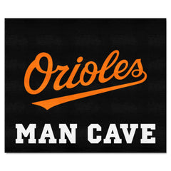 Baltimore Orioles Man Cave Tailgater Rug - 5ft. x 6ft. "Orioles" Logo - Baltimore Orioles