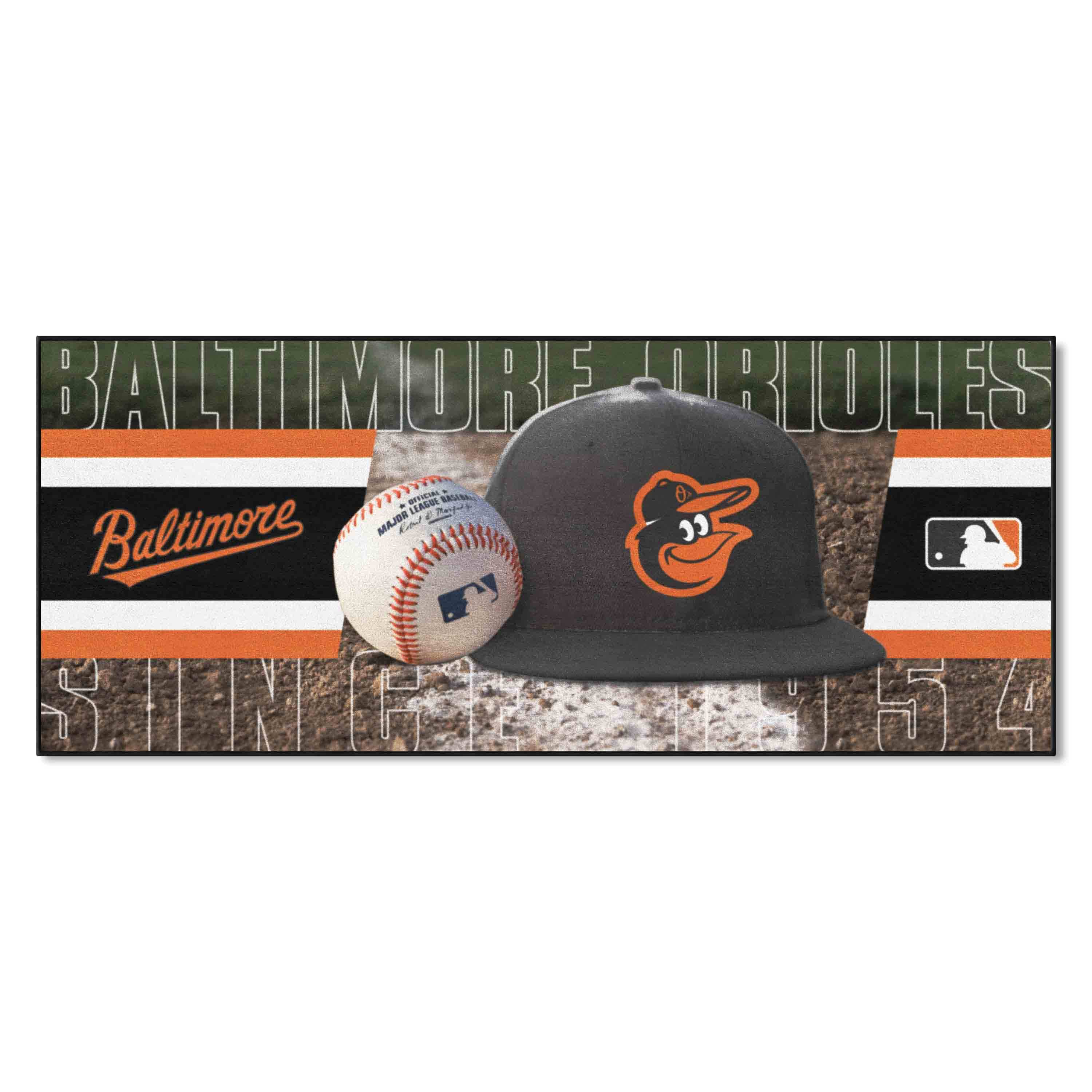 Baltimore Orioles Baseball Runner Rug - 30in. x 72in. - Baltimore Orioles