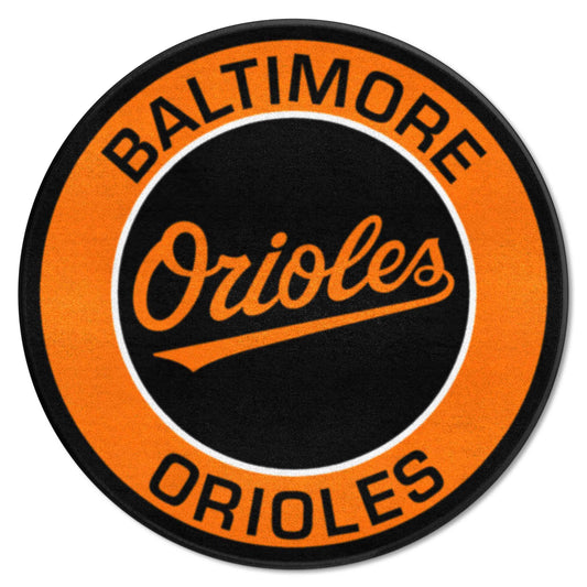 Baltimore Orioles Roundel Rug - 27in. Diameter "Orioles" Logo - Baltimore Orioles