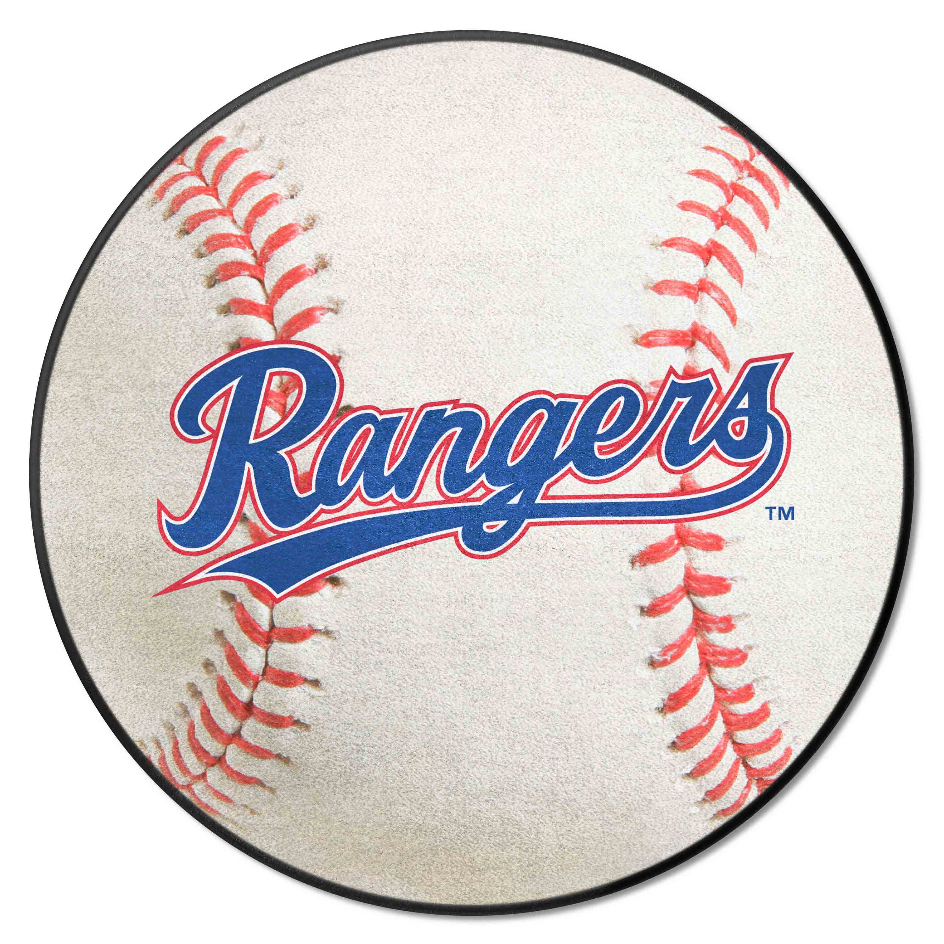 Texas Rangers Baseball Rug - 27in. Diameter