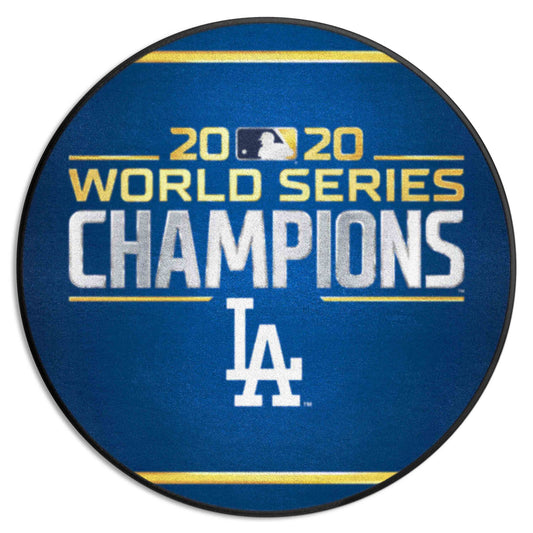 Los Angeles Dodgers 2020 MLB World Series Champions Baseball Rug - 27in. Diameter