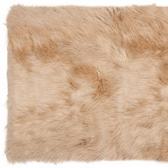 2' X 3' Tan Faux Fur Rectangular Area Rug