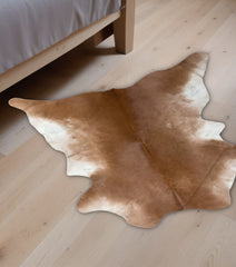 2' X 3' Tan Print Cowhide Area Rug