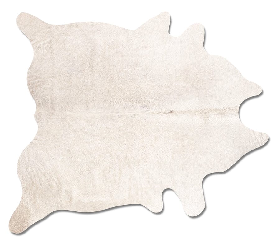 6' X 7' Off White Natural Cowhide Area Rug - Homeroots