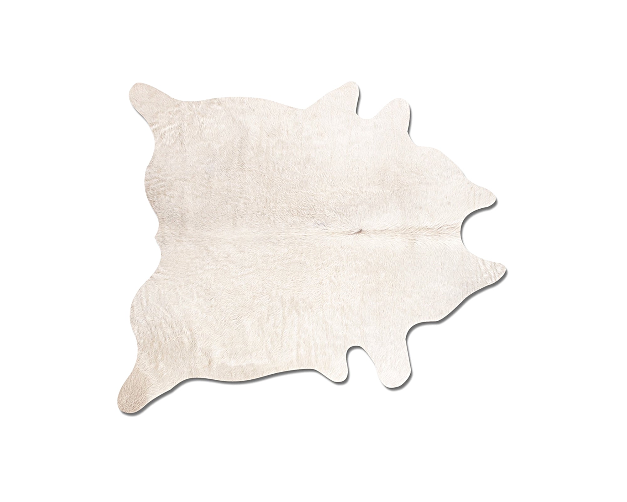 6' X 7' Off White Natural Cowhide Area Rug - Homeroots