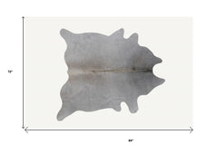 72" X 84" Natural And Light Gray Cowhide  Area Rug