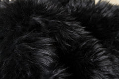 2' X 3' Black Shag Sheepskin Area Rug