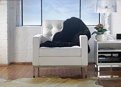 2' X 3' Black Shag Sheepskin Area Rug