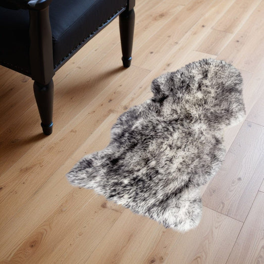 Gradient Grey Animal Print Area Rug - Homeroots