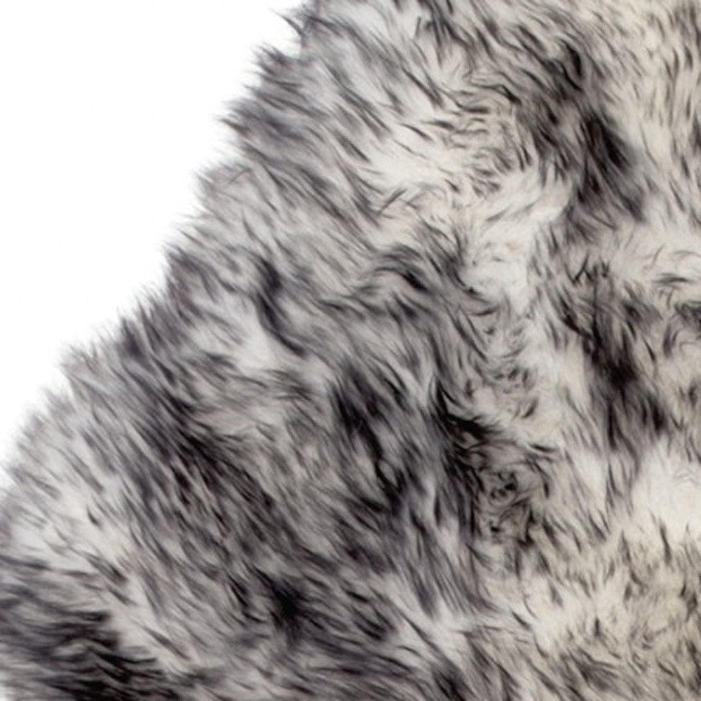 Gradient Grey Animal Print Area Rug