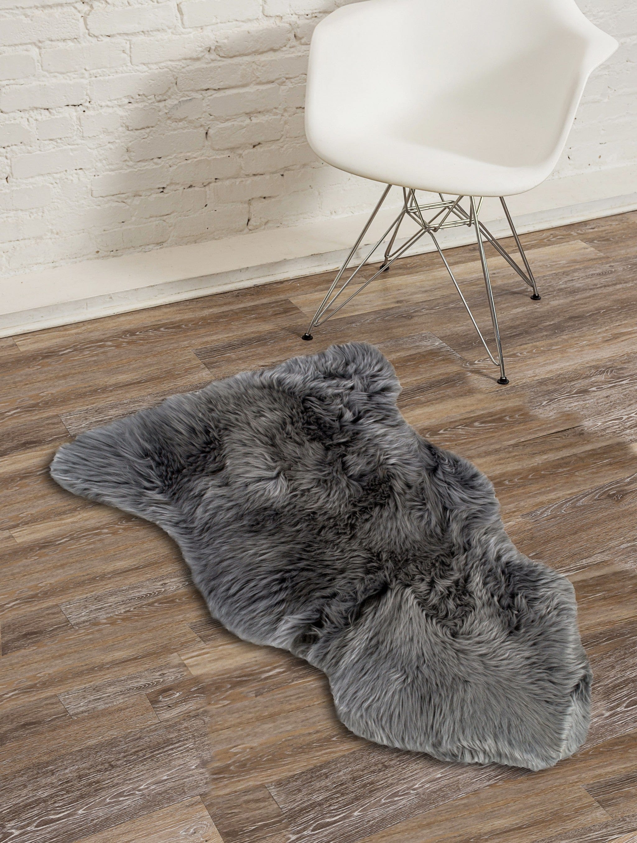 Grey Animal Print Area Rug