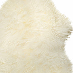 2' X 3' White Natural New Zealand Sheepskin Wool Area Rug