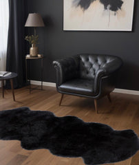 Black Animal Print Area Rug