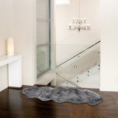 Grey Animal Print Area Rug