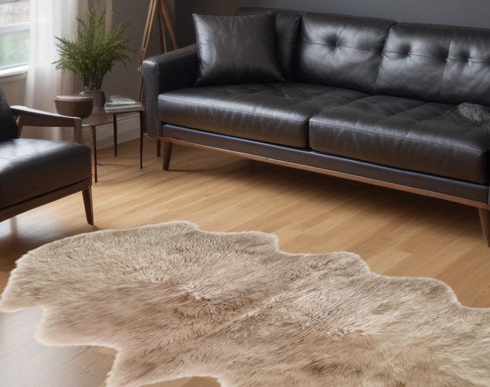 Taupe Animal Print Area Rug