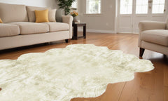 6' X 8' Natural New Zealand Sheepskin Area Rug - Homeroots