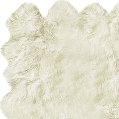 6' X 8' Natural New Zealand Sheepskin Area Rug - Homeroots