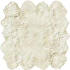 6' X 8' Natural New Zealand Sheepskin Area Rug - Homeroots