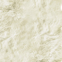 6' X 6' Natural Sheepskin Non Skid Area Rug - Homeroots