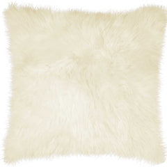 18" Natural Sheepskin Throw Pillow