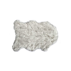 2' X 3' Gray Faux Sheepskin Shag Washable Area Rug