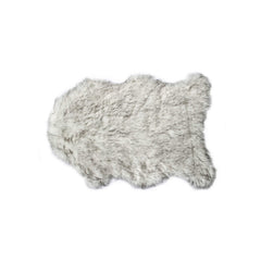 2' X 3' Gray Faux Sheepskin Shag Washable Area Rug