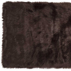 2' X 3' Chocolate Faux Fur Animal Print Area Rug