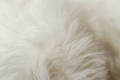 5' X 8' Off White Faux Fur Flokati Area Rug - Homeroots