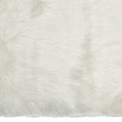 5' X 8' Off White Faux Fur Flokati Area Rug - Homeroots