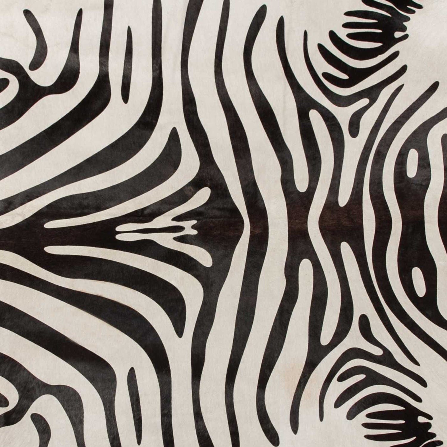 6' X 7' Zebra Stripe Black And White Natural Cowhide Area Rug - Homeroots