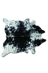 6' X 7' Black and White Cowhide Cowhide Area Rug - Homeroots